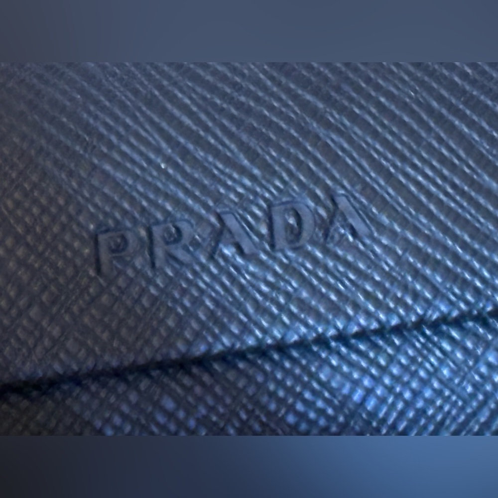 Prada Textured Black Leather Sunglasses Case Accessory - Picture 3 of 9